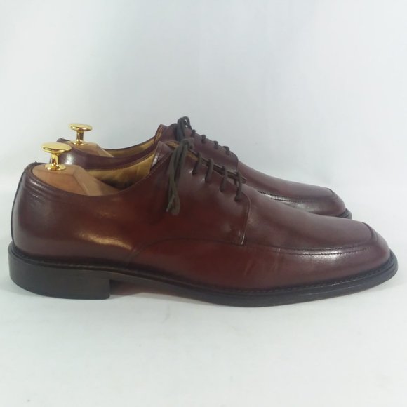 Pronto Uomo Mahogany Apron Toe Derbys 10.5D Italy